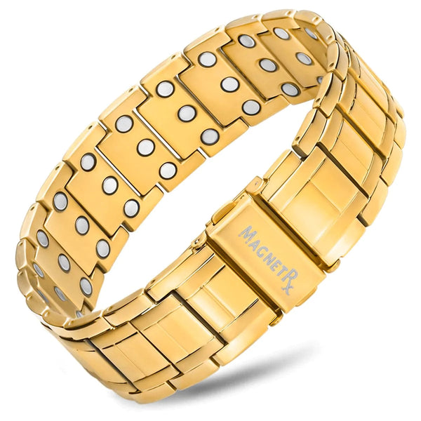 magnetrx magnetic bracelet 3x strength titanium magnetic bracelet for men gold 40241548067111 grande